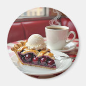 Cherry Pie, Vanilla Ice Cream & Koffie Magneet (Voorkant)