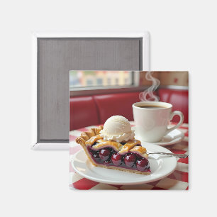 Cherry Pie, Vanilla Ice Cream & Koffie Magneet