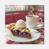 Cherry Pie, Vanilla Ice Cream & Koffie Magneet (Voorkant)