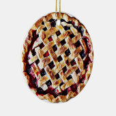 Cherry Pie Yummy Food Christmas Keramisch Ornament (Rechts)