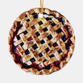 Cherry Pie Yummy Food Christmas Keramisch Ornament (Voorkant)