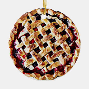 Cherry Pie Yummy Food kerst Keramisch Ornament