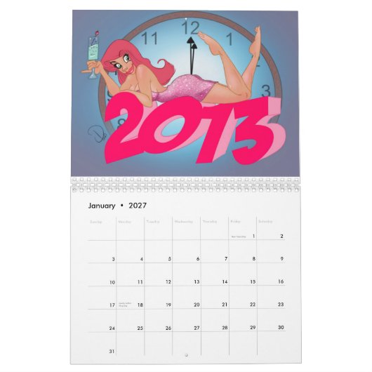 Cherry Pin Up Calendar 2013 Kalender (Jan 2027)