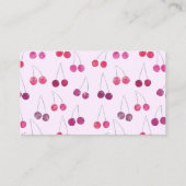 Cherry Pink Baby shower Boek Verzoek Informatiekaartje (Achterkant)