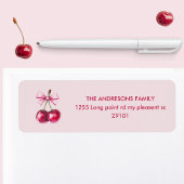 Cherry Pink Birthday Etiket