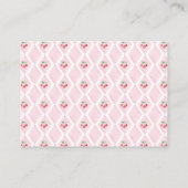 Cherry Pink Bow Baby shower Luier Raffle Informatiekaartje (Achterkant)