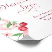 Cherry Pink Bow Momosa bar baby shower Poster (Hoek)