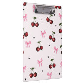 Cherry & Pink Bows Pattern - Coquette Aesthetic  Klembord (Rechts)