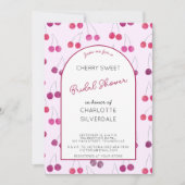 Cherry Pink bruids douche uitnodiging (Voorkant)