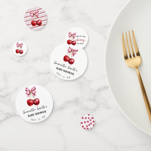 Cherry Pink Coquette Baby shower Confetti (Groep)