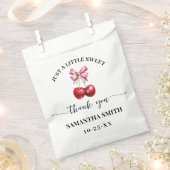 Cherry Pink Coquette Baby shower Party Bedankzakje (Geknipt)