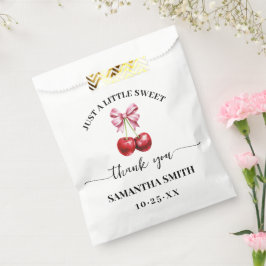 Cherry Pink Coquette Baby shower Party Bedankzakje