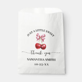 Cherry Pink Coquette Baby shower Party Bedankzakje