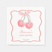 Cherry pink coquette baby shower servet (Voorkant)