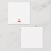 Cherry Pink Coquette gepersonaliseerde minimalist Notitiekaartje (Voorkant / Achterkant)