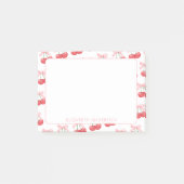 Cherry Pink Coquette gepersonaliseerde minimalist Post-it® Notes (Voorkant)