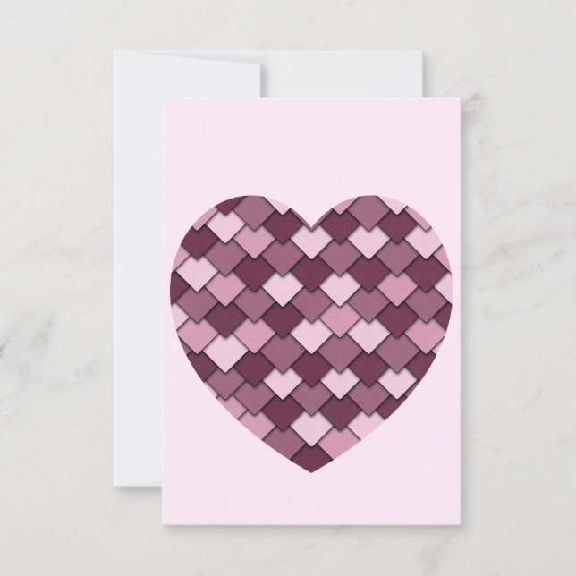 Cherry Pink Square en Diamond hart (Voorkant)