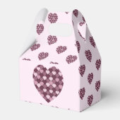 Cherry Pink Square en Diamond hart Bedankdoosjes (Achterkant)