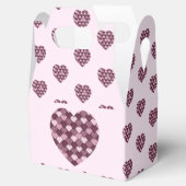 Cherry Pink Square en Diamond hart Bedankdoosjes (Geopend)