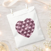 Cherry Pink Square en Diamond hart Bedankzakje (Geknipt)