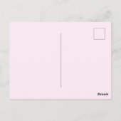 Cherry Pink Square en Diamond hart Briefkaart (Achterkant)
