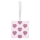 Cherry Pink Square en Diamond hart Decoratie (Rechts)