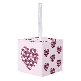 Cherry Pink Square en Diamond hart Decoratie