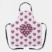 Cherry Pink Square en Diamond hart Schort (Voorkant)