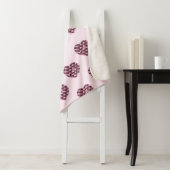 Cherry Pink Square en Diamond hart Sherpa Deken (In situ)