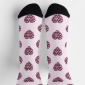 Cherry Pink Square en Diamond hart Sokken (Top)
