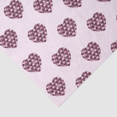 Cherry Pink Square en Diamond hart Tissuepapier (Detail)