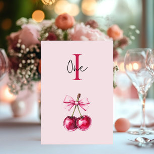 Cherry Pink verjaardagsfeestje Kaart