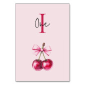 Cherry Pink verjaardagsfeestje Kaart (Achterkant)