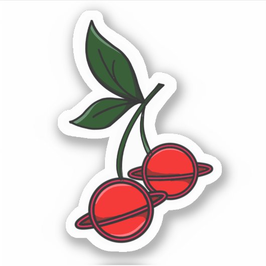 Cherry Planets Sticker (Voorkant)
