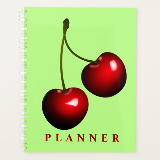 Cherry Planner met aangepaste kleuren of tekst (Voorkant)