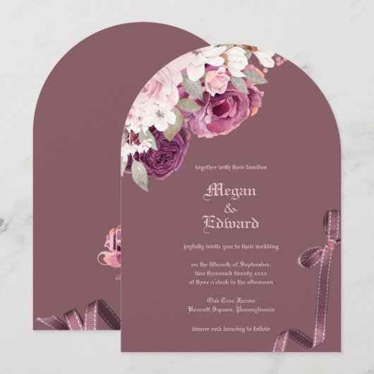 Cherry Plum-Roos Kaart (Voorkant / Achterkant)