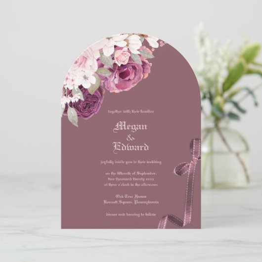 Cherry Plum-Roos Kaart (Staand voorkant)