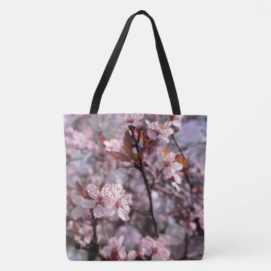 Cherry Plum Tree Roze Tote Bag (Voorkant)