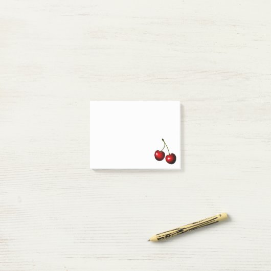Cherry Post het merkt op Post-it® Notes (Op bureau)