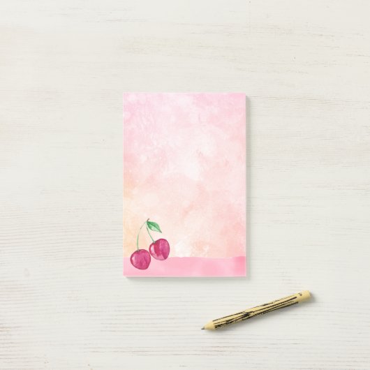 Cherry Post-it® Notes (Op bureau)