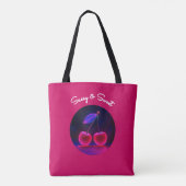 Cherry Power – Fierce & Fun Tote Bag (Achterkant)