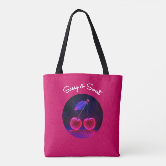 Cherry Power – Fierce & Fun Tote Bag (Achterkant)