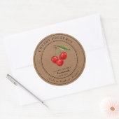 Cherry Preserve Jam Kraft papier potje label (Envelop)