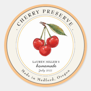  Cherry Preserve Jam potje Inblikken label
