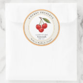 Cherry Preserve Jam potje Inblikken label (Tas)