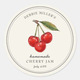  Cherry Preserve Simple Jar Label