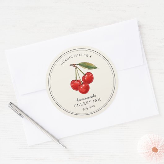 Cherry Preserve Simple Jar Label (Envelop)