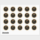 Cherry PReserves Black en Kraft Cherries Ronde Sticker (Vel)
