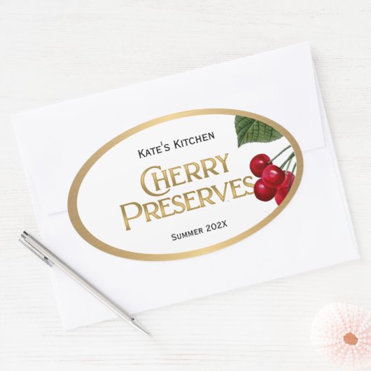 Cherry PReserves Jelly Label  (Envelop)