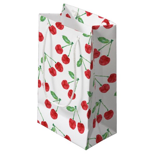 Cherry Print Klein Cadeauzakje (Voorkant Gekanteld)